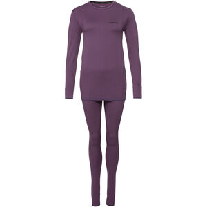 Damen Funktionswäsche Active Comfort Baselayer Set, aubergine, M bei Karstadt Sports Online