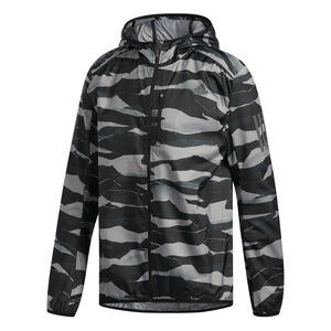 Laufjacke "Own the Run Graphic", wasserabweisend, für Herren, grau/schwarz, L bei Karstadt Sports Online