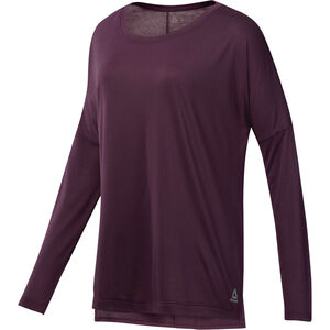 Langarmshirt, schnelltrocknend, unifarben, Rundhalsausschnitt, für Damen, aubergine, S bei Karstadt Sports Online