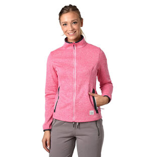 Strickjacke "SOFIA", Stehkragen, Melange, Marken-Patch, für Damen bei Karstadt Sports Online