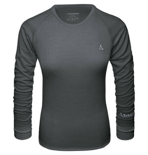 Damen Funktionswäsche-Langarmshirt Merino Sport, wärmend, kühlend, dunkelgrau, L bei Karstadt Sports Online
