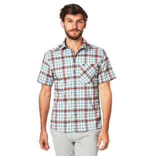 Outdoorhemd, Kurzarm, Athletic Fit, kariert, leicht, für Herren, weiß/grün, M bei Karstadt Sports Online