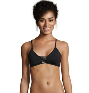 Bikini Oberteil, herausnehmbare Pads, Cut-Outs, kreuzende Träger, für Damen, schwarz, 38 bei Karstadt Sports Online