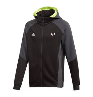 Jungen Kapuzenjacke Messi, schwarz/neongelb, 152 bei Karstadt Sports Online