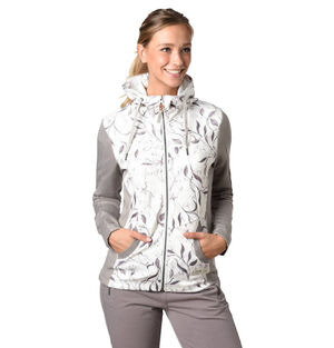 Sweatjacke, Blumenmuster, Stretch, Marken-Patch, für Damen, weiß/grau, XXL bei Karstadt Sports Online