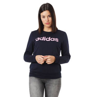 Sweatshirt, Marken-Print, Ripp-Bündchen, für Damen, schwarz/pink, M bei Karstadt Sports Online