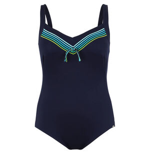 Badeanzug, Starker Shape-Effekt, V-Ausschnitt, Große Größen, navy, 48B bei Karstadt Sports Online