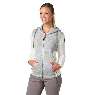 Sweatjacke, Strick-Einsätze, Naht-Details, Marken-Patch, für Damen, grau, L bei Karstadt Sports Online