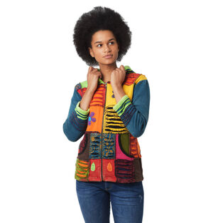 Sweatjacke, Kapuze, Flicken-Optik, Patches, Used-Look, für Damen bei Karstadt Sports Online