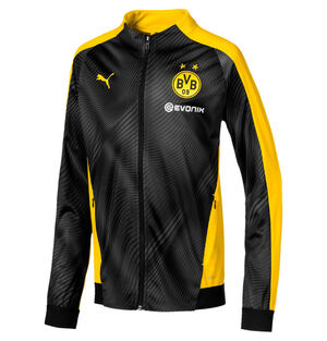 Borussia Dortmund Trainingsjacke "BVB League Stadium Jacket Jr", 2019/20, für Kinder, schwarz/gelb, 140 bei Karstadt Sports Online