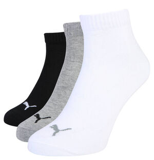 Socken "Quarter", 3er-Pack, Rippbündchen, schwarz/weiß/grau, 43-46 bei Karstadt Sports Online