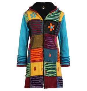 Damen Jacke, Patchwork-Design, bunt, S bei Karstadt Sports Online