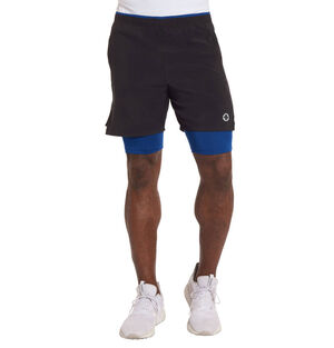 Laufhose, 2-in-1-Look, atmungsaktiv, schnelltrocknend, Reflektoren, Gummizug, für Herren bei Karstadt Sports Online