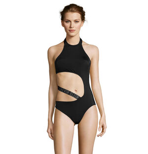 Badeanzug, Neckholder, Cut-Outs, unifarben bei Karstadt Sports Online