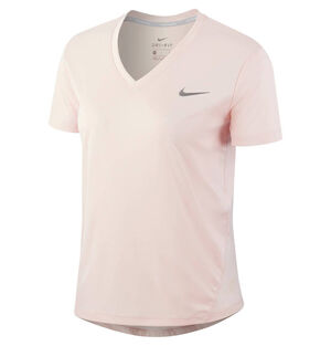 Laufshirt "Miler", V-Ausschnitt, reflektierende Logo-Prints, für Damen, echo pink/reflective, L bei Karstadt Sports Online