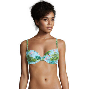Bikini Oberteil, Tropical-Print, Multioptions-Träger, vorgeformte Cups bei Karstadt Sports Online